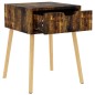 vidaXL Mesita de noche madera de ingeniería roble ahumado 40x40x56 cm vidaXL Mesita de noche madera de ingeniería roble ahumado 40x40x56 cm
