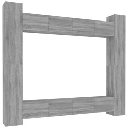 vidaXL Set de muebles para TV 8 pzas madera contrachapada gris Sonoma