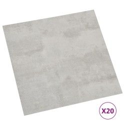 vidaXL Tarimas autoadhesivas 20 piezas PVC 1,86 m² gris claro