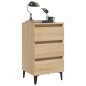 vidaXL Mesitas de noche 2 uds patas de metal roble Sonoma 40x35x69 cm vidaXL Mesitas de noche 2 uds patas de metal roble Sonoma 40x35x69 cm