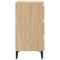 vidaXL Mesitas de noche 2 uds patas de metal roble Sonoma 40x35x69 cm vidaXL Mesitas de noche 2 uds patas de metal roble Sonoma 40x35x69 cm