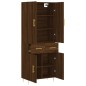 vidaXL Aparador alto madera contrachapada marrón roble 69,5x34x180 cm vidaXL Aparador alto madera contrachapada marrón roble 69,5x34x180 cm
