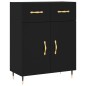 vidaXL Aparador de madera de ingeniería negro 69,5x34x90 cm vidaXL Aparador de madera de ingeniería negro 69,5x34x90 cm