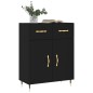 vidaXL Aparador de madera de ingeniería negro 69,5x34x90 cm vidaXL Aparador de madera de ingeniería negro 69,5x34x90 cm