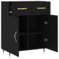 vidaXL Aparador de madera de ingeniería negro 69,5x34x90 cm vidaXL Aparador de madera de ingeniería negro 69,5x34x90 cm