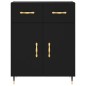 vidaXL Aparador de madera de ingeniería negro 69,5x34x90 cm vidaXL Aparador de madera de ingeniería negro 69,5x34x90 cm