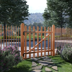 vidaXL Puerta para valla 100x100cm madera de avellano impregnada