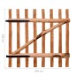 vidaXL Puerta para valla 100x100cm madera de avellano impregnada vidaXL Puerta para valla 100x100cm madera de avellano impregnada