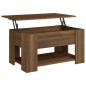 vidaXL Mesa de centro madera contrachapada roble marrón 79x49x41 cm