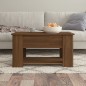 vidaXL Mesa de centro madera contrachapada roble marrón 79x49x41 cm