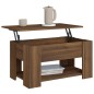 vidaXL Mesa de centro madera contrachapada roble marrón 79x49x41 cm
