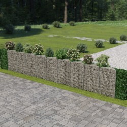 vidaXL Muro de gaviones de acero 630x30x100 cm