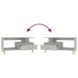 vidaXL Mesa de centro madera contrachapada gris hormigón 90x49x45 cm