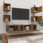 vidaXL Set de muebles de TV 6 pzas madera contrachapada roble ahumado vidaXL Set de muebles de TV 6 pzas madera contrachapada roble ahumado