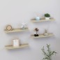 vidaXL Estantes de pared 4 unidades roble Sonoma 40x9x3 cm vidaXL Estantes de pared 4 unidades roble Sonoma 40x9x3 cm