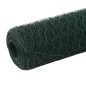 vidaXL Alambrada de gallinero acero revestimiento PVC verde 25x1,2 m vidaXL Alambrada de gallinero acero revestimiento PVC verde 25x1,2 m