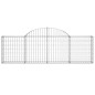 vidaXL Cesta de gaviones forma arco hierro galvanizado 200x30x60/80 cm vidaXL Cesta de gaviones forma arco hierro galvanizado 200x30x60/80 cm