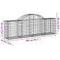 vidaXL Cesta de gaviones forma arco hierro galvanizado 200x30x60/80 cm vidaXL Cesta de gaviones forma arco hierro galvanizado 200x30x60/80 cm