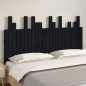 vidaXL Cabecero de cama de pared madera maciza pino negro 146,5x3x80cm