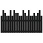 vidaXL Cabecero de cama de pared madera maciza pino negro 146,5x3x80cm