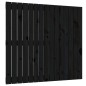 vidaXL Cabecero de cama de pared madera maciza pino negro 95,5x3x90 cm