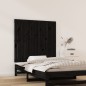 vidaXL Cabecero de cama de pared madera maciza pino negro 95,5x3x90 cm