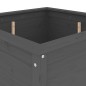 vidaXL Jardinera madera maciza de pino gris 82,5x82,5x78 cm vidaXL Jardinera madera maciza de pino gris 82,5x82,5x78 cm