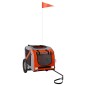 vidaXL Remolque de bicicleta mascotas hierro tela Oxford naranja gris vidaXL Remolque de bicicleta mascotas hierro tela Oxford naranja gris