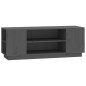 vidaXL Mueble de TV madera maciza de pino gris 110x35x40,5 cm vidaXL Mueble de TV madera maciza de pino gris 110x35x40,5 cm