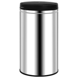 vidaXL Cubo de basura con sensor automático 60 L acero inoxidable