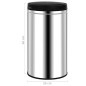 vidaXL Cubo de basura con sensor automático 60 L acero inoxidable vidaXL Cubo de basura con sensor automático 60 L acero inoxidable