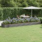 vidaXL Jardinera arriate acero recubrimiento polvo gris 523x140x36 cm vidaXL Jardinera arriate acero recubrimiento polvo gris 523x140x36 cm