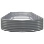 vidaXL Jardinera arriate acero recubrimiento polvo gris 523x140x36 cm vidaXL Jardinera arriate acero recubrimiento polvo gris 523x140x36 cm