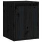 vidaXL Armario de pared de madera maciza de pino negro 30x30x40 cm vidaXL Armario de pared de madera maciza de pino negro 30x30x40 cm