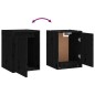 vidaXL Armario de pared de madera maciza de pino negro 30x30x40 cm vidaXL Armario de pared de madera maciza de pino negro 30x30x40 cm