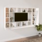 vidaXL Set de muebles para TV 8 piezas madera contrachapada blanco vidaXL Set de muebles para TV 8 piezas madera contrachapada blanco