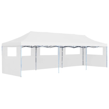 vidaXL Carpa de fiestas pop-up plegable con 5 paredes blanco 3x9 m