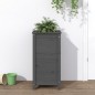 vidaXL Jardinera madera maciza de pino gris 40x40x78 cm