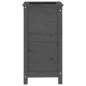 vidaXL Jardinera madera maciza de pino gris 40x40x78 cm