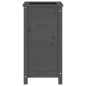 vidaXL Jardinera madera maciza de pino gris 40x40x78 cm