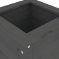 vidaXL Jardinera madera maciza de pino gris 40x40x78 cm