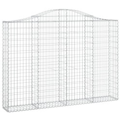 vidaXL Cesta gaviones forma arco hierro galvanizado 200x30x140/160 cm