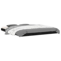 vidaXL Estructura de cama de madera maciza pino negra 150x200 cm