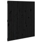 vidaXL Cabecero de cama pared madera maciza pino negro 95,5x3x110 cm vidaXL Cabecero de cama pared madera maciza pino negro 95,5x3x110 cm