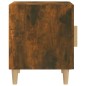 vidaXL Mesita de noche madera contrachapada color roble ahumado vidaXL Mesita de noche madera contrachapada color roble ahumado