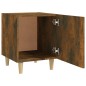 vidaXL Mesita de noche madera contrachapada color roble ahumado vidaXL Mesita de noche madera contrachapada color roble ahumado
