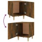vidaXL Mesita de noche madera contrachapada color roble ahumado vidaXL Mesita de noche madera contrachapada color roble ahumado