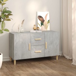 vidaXL Aparador de madera de ingeniería gris hormigón 100x36x60 cm