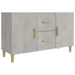 vidaXL Aparador de madera de ingeniería gris hormigón 100x36x60 cm