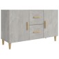 vidaXL Aparador de madera de ingeniería gris hormigón 100x36x60 cm